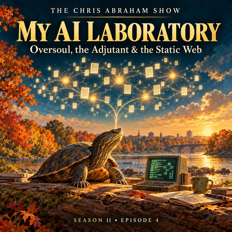 Cover art for the episode "S11E4: My AI Laboratory: Oversoul, the Adjutant, and the Return of the Static Web."